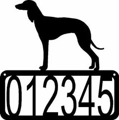 Saluki Dog House Address Sign