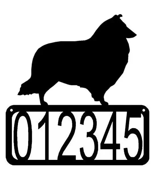 Shetland Sheepdog, Sheltie Dog House Address Sign