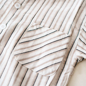 Gray Striped Button-Up - Child