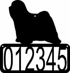 Tibetan Terrier Dog House Address Sign
