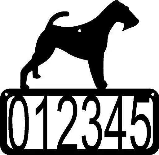 Welsh Terrier Dog House Address Sign