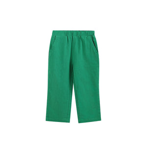 White Pompom Reindeer and Green Pants Set