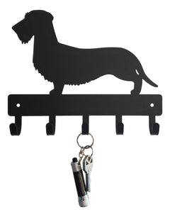 Dachshund (Wirehaired) Dog Key Rack/ Leash Hanger