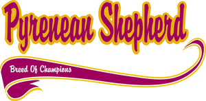 Purple Turtle Gifts - Breed of Champion Tee Shirt - Pyrenean Shepherd