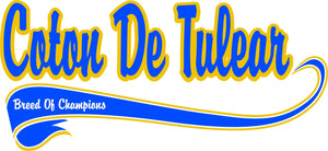 Purple Turtle Gifts - Breed of Champion (Blue) Tee Shirt - Coton De Tulear
