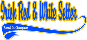 Purple Turtle Gifts - Breed of Champion (Blue) Tee Shirt - Irish Red & White Setter