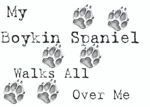 Purple Turtle Gifts - My Boykin Spaniel Walks All Over Me T-Shirt