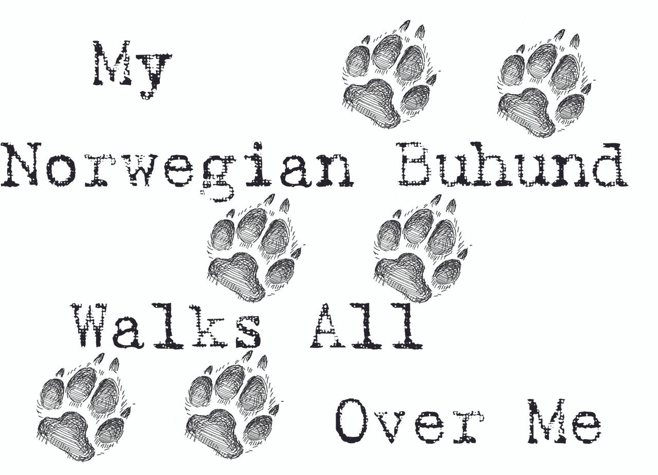 Purple Turtle Gifts - My Norwegian Buhund Walks All Over Me T-Shirt