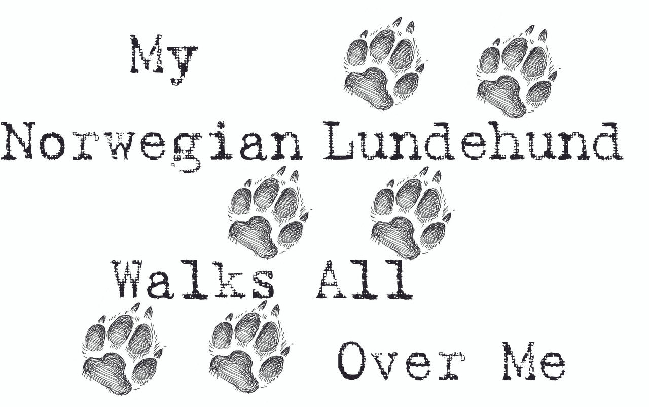 Purple Turtle Gifts - My Norwegian Lundehund Walks All Over Me T-Shirt