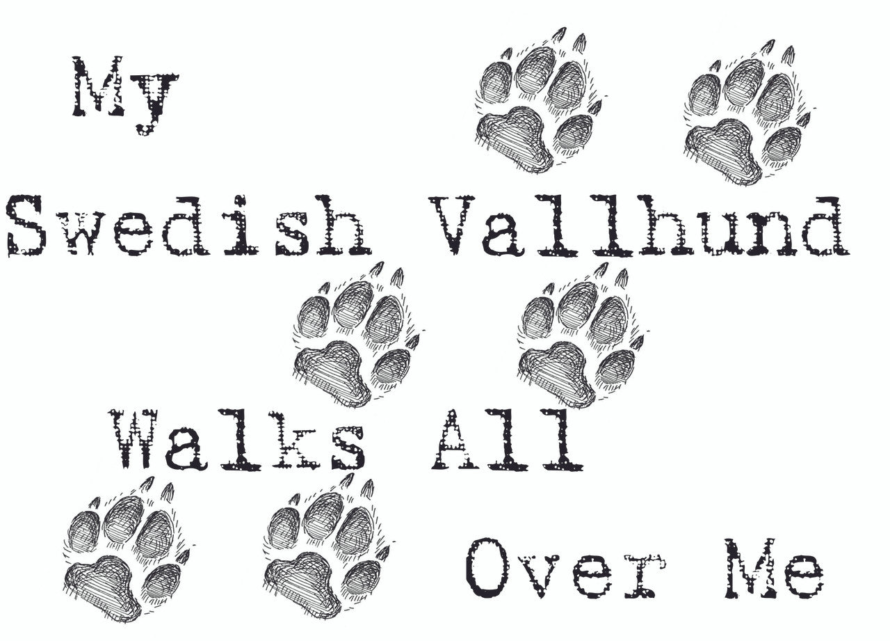 Purple Turtle Gifts - My Swedish Vallhund Walks All Over Me T-Shirt