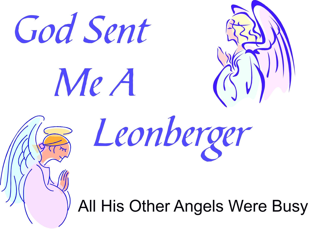 Purple Turtle Gifts - God Sent Me a Leonberger T-shirt