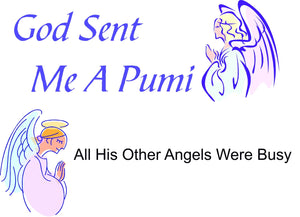 Purple Turtle Gifts - God Sent Me a Pumi T-shirt