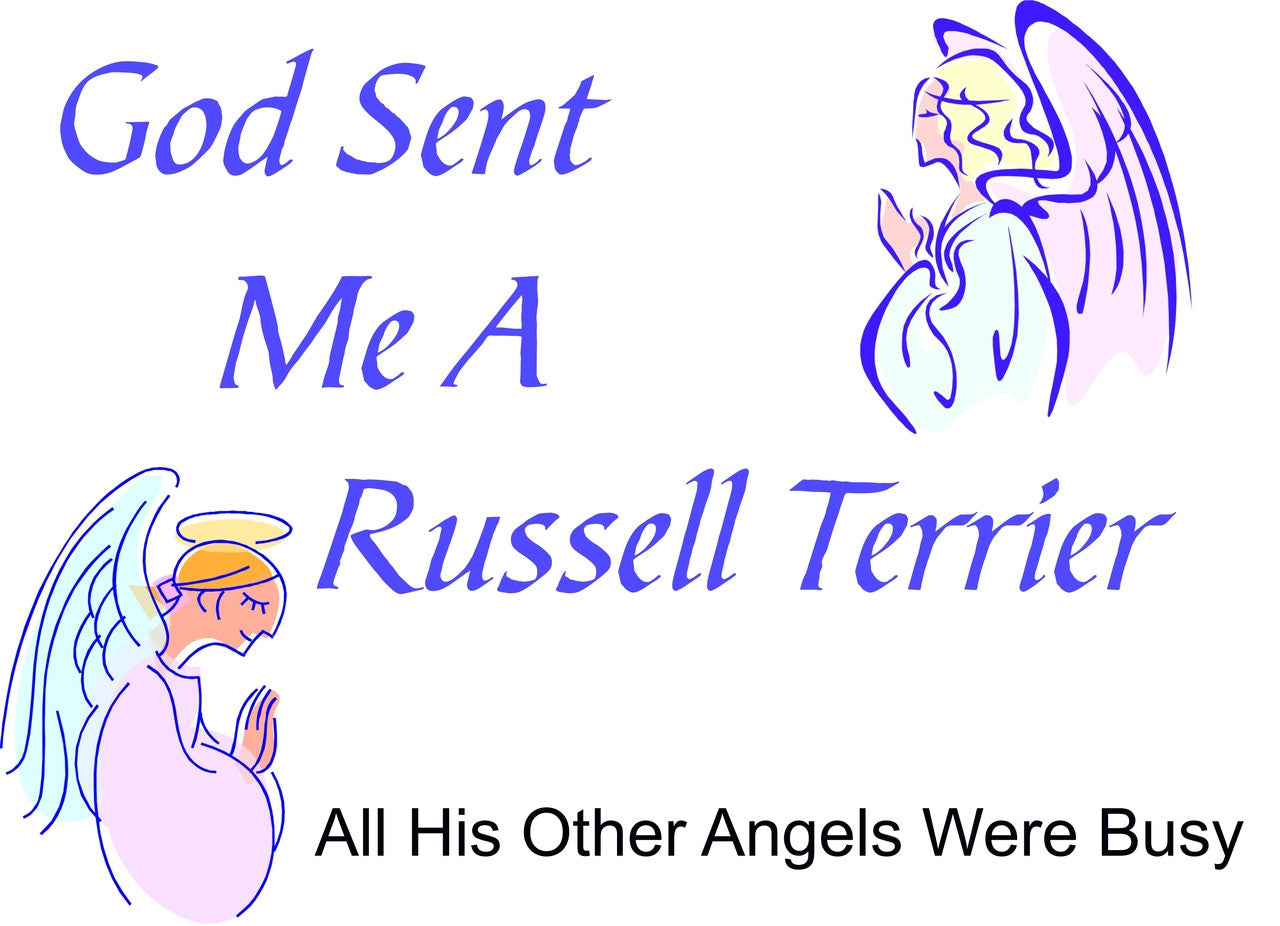 Purple Turtle Gifts - God Sent Me a Russell Terrier T-shirt