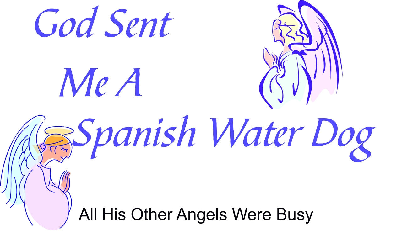 Purple Turtle Gifts - God Sent Me a Spanish Water Dog T-shirt