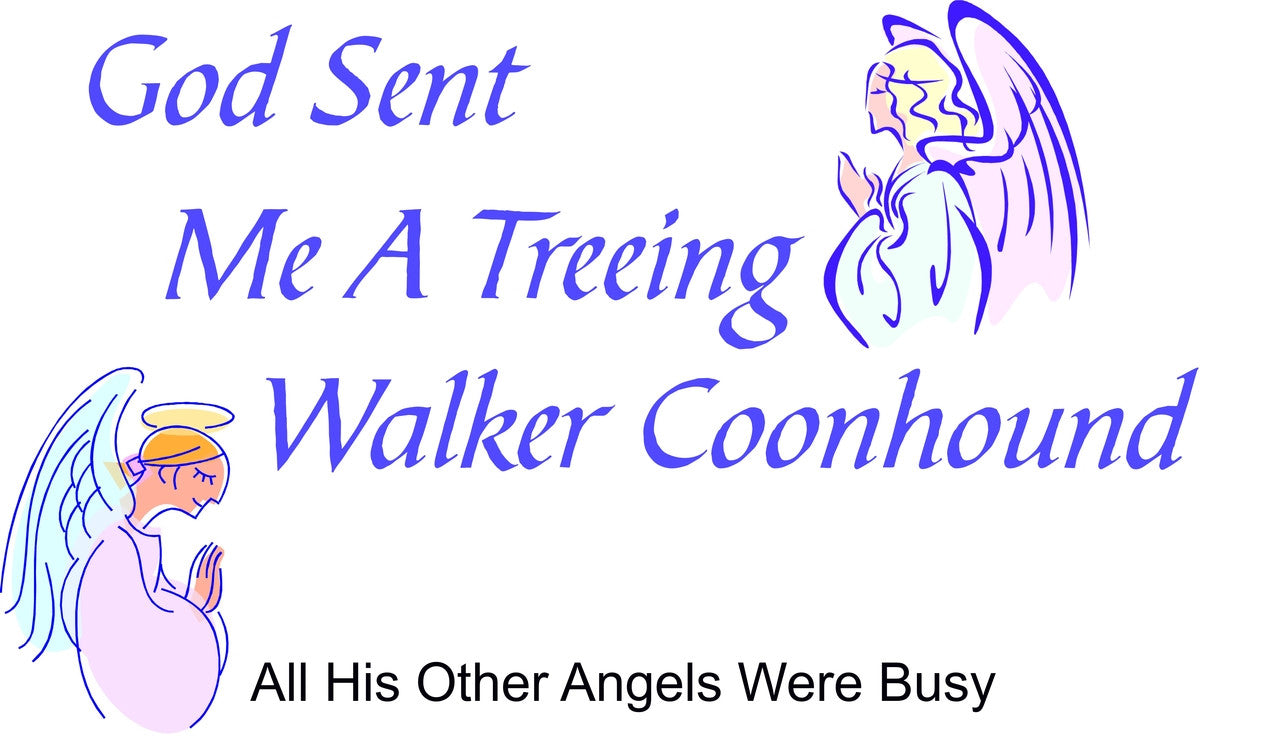 Purple Turtle Gifts - God Sent Me a Treeing Walker Coonhound T-shirt