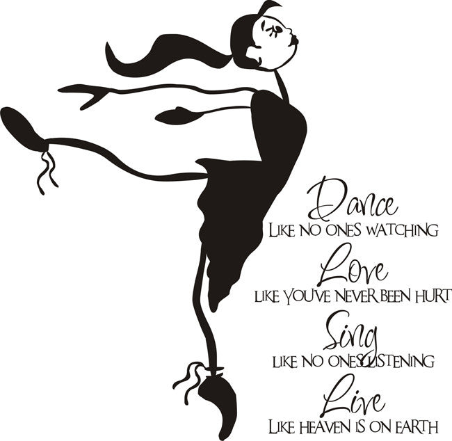 Apron -  Dance like no one is watching, love like you've never been hurt, sing like no one is listening, live like heaven is on Earth (100-0018-000)