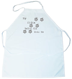 My Akita Walks All Over Me Apron (100-0004-106)