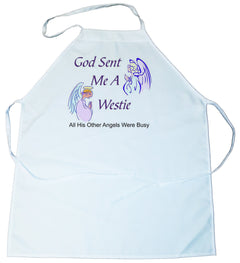 God Sent Me a Westie Apron (100-0005-408A)