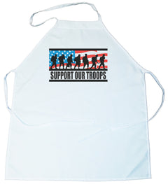 Apron -  Support Our Troops Soldiers with flag (100-0048-00)