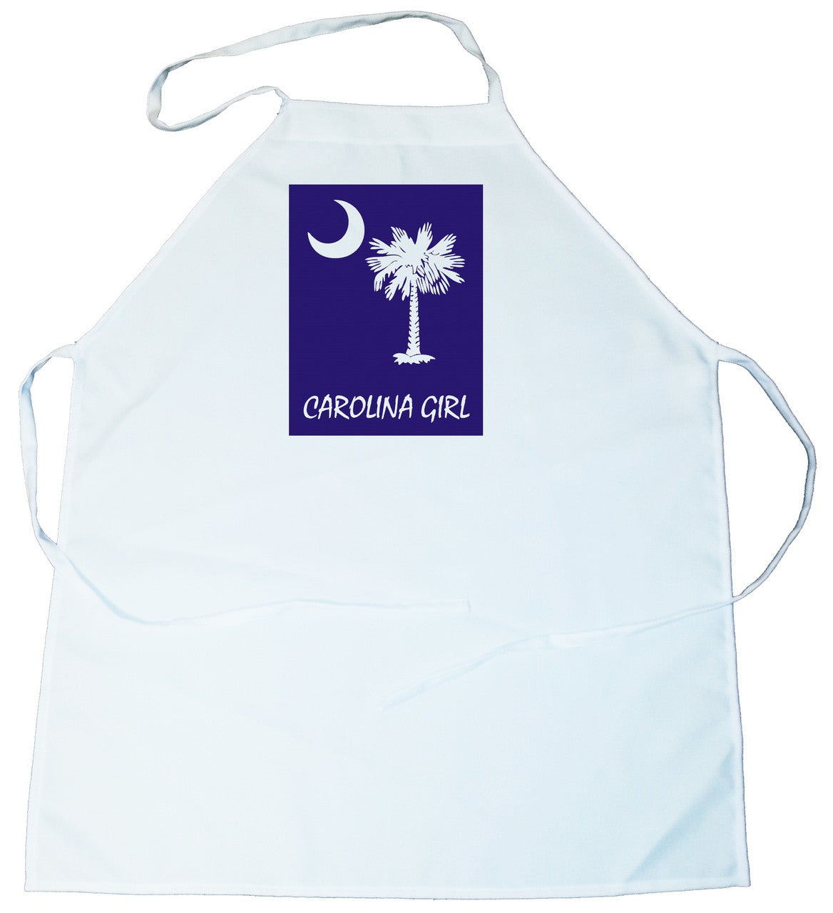 Apron -  Carolina Girl Palmetto & Moon (On Blue Background) (100-0061-004)