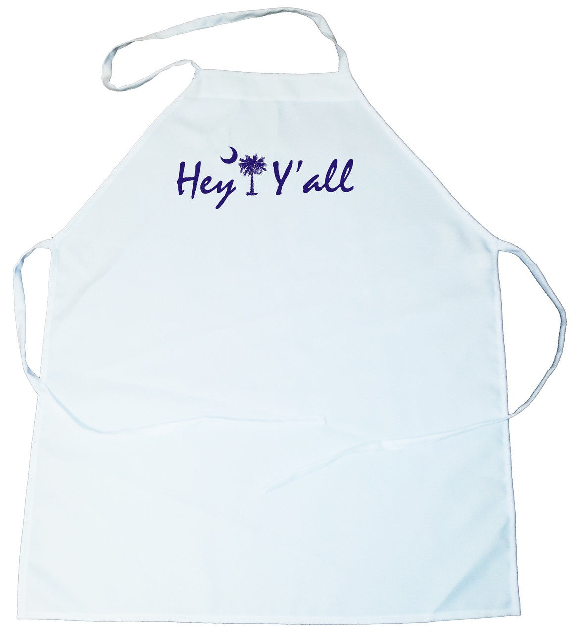 Apron -  Hey Y'all with Palmetto Tree (Blue) (100-0068-004)