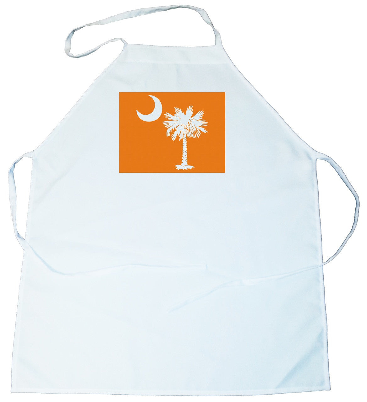 Apron -  Palmetto Tree and moon (On Orange Background) (100-0076-002)