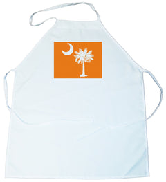 Apron -  Palmetto Tree and moon (On Orange Background) (100-0076-002)