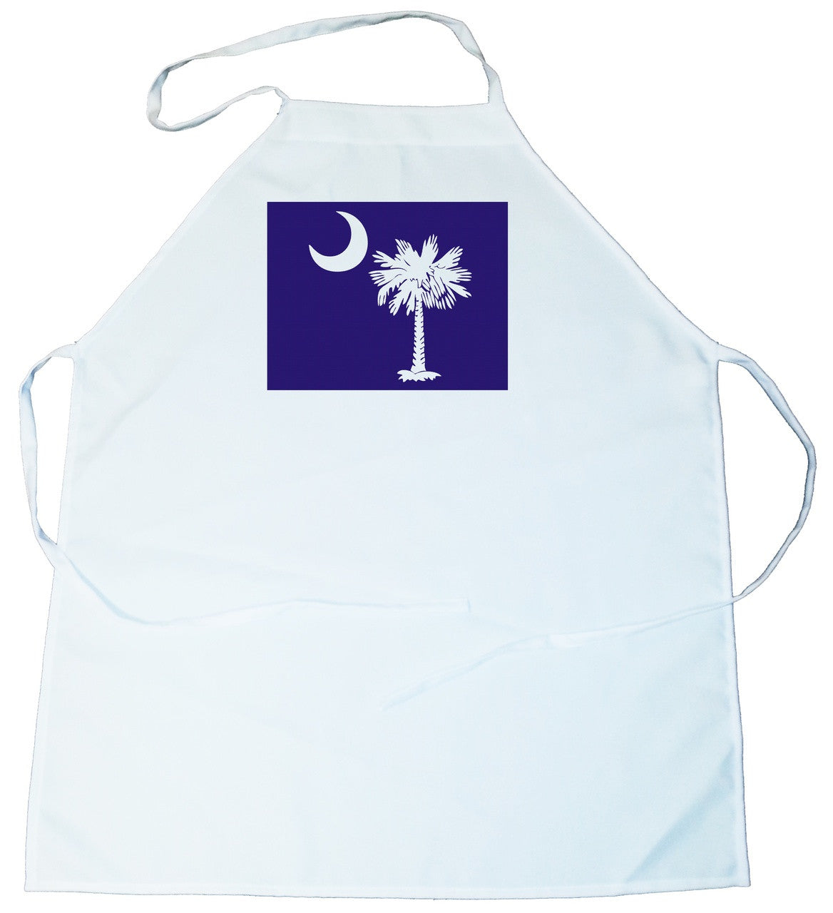 Apron -  Palmetto Tree and moon (On Blue Background) (100-0076-004)