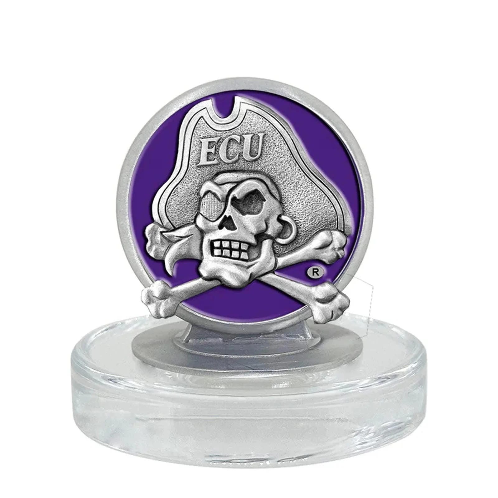 East Carolina University Heritage Decanter w/ 3D Top-Diamond Accents & 2 Glasses