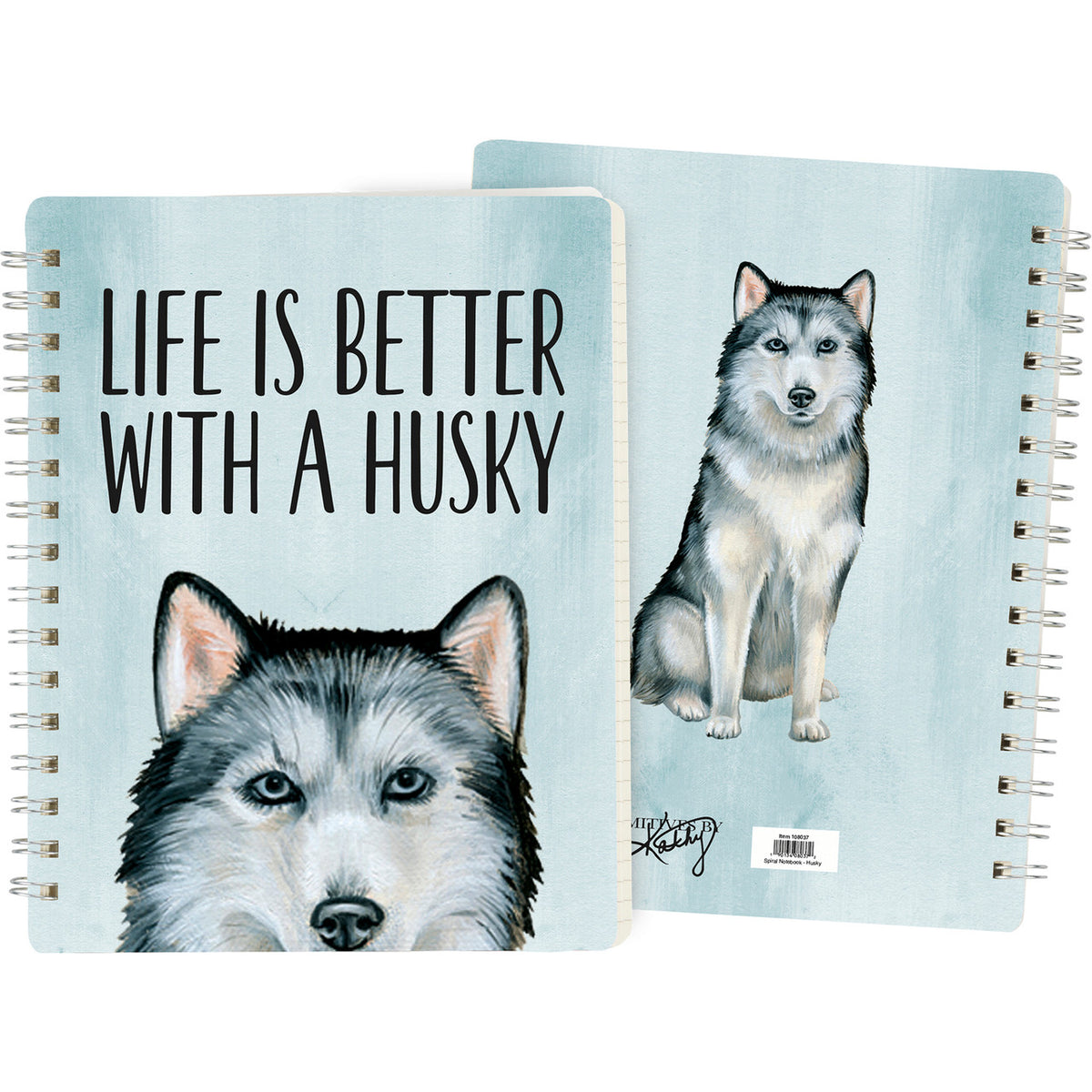 Primatives by Kathy Spiral Notebook - Siberian Husky (108037)