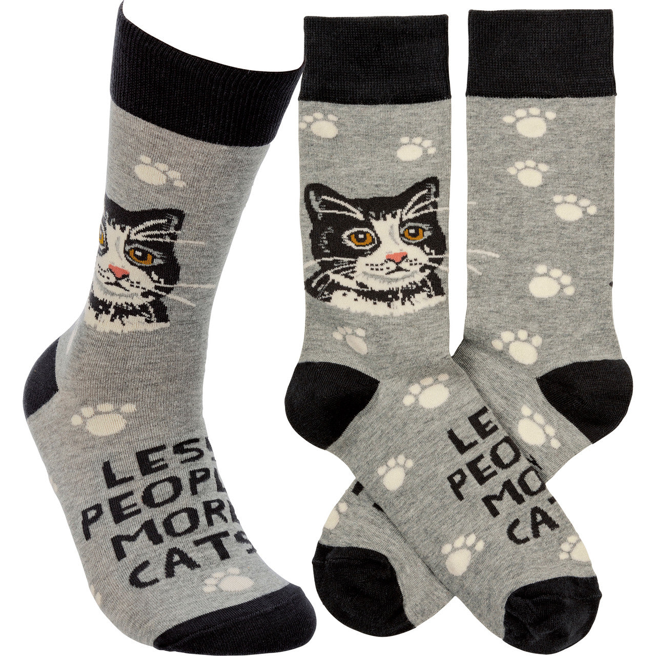 Socks from Primatives by Kathy - Less People More Cats (PBK-110638)