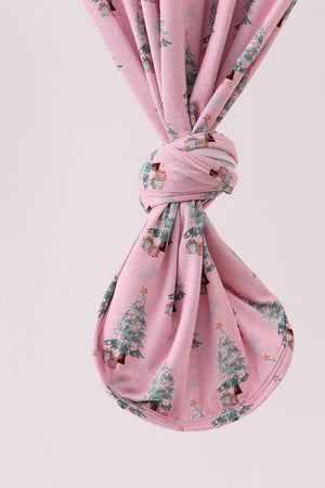 Pink christmas tree bamboo gown