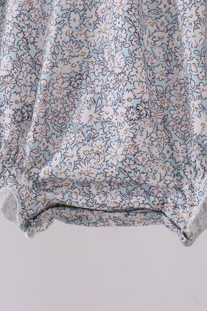 Floral bunny smocked bubble