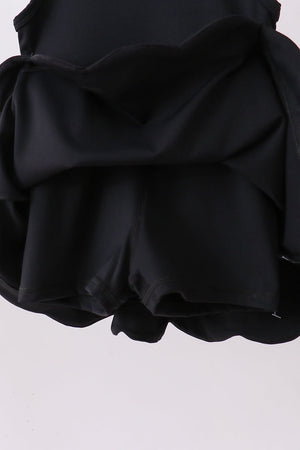 Black scalloped active  mom&me dress