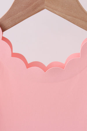 Pink scalloped active mom&me dress