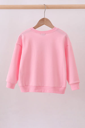 Pink hand-sewn bow mom&me sweatshirt