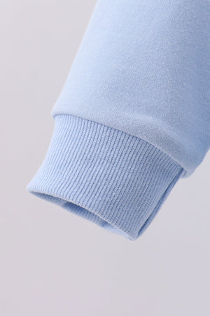 Blue hand-sewn bow mom&me sweatshirt