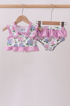 Purple Hydrangea UPF Swim Set