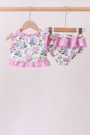 Purple Hydrangea UPF Swim Set