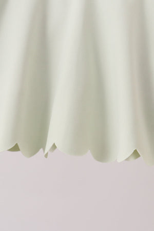 Green Scalloped Yoga Skorts Set