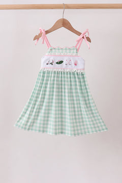 Green Golf Embroidered Dress