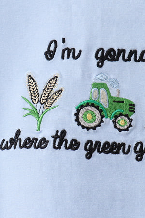 Blue Farm Embroidered Set