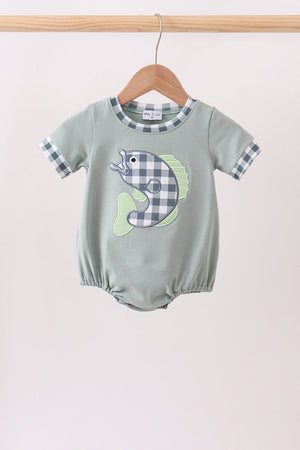 Green Fish Applique Bubble