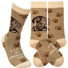 Socks from Primatives by Kathy - Chocolate Labrador Retriever (Lab) (113733)