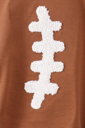 Brown Football French Knot Bubble