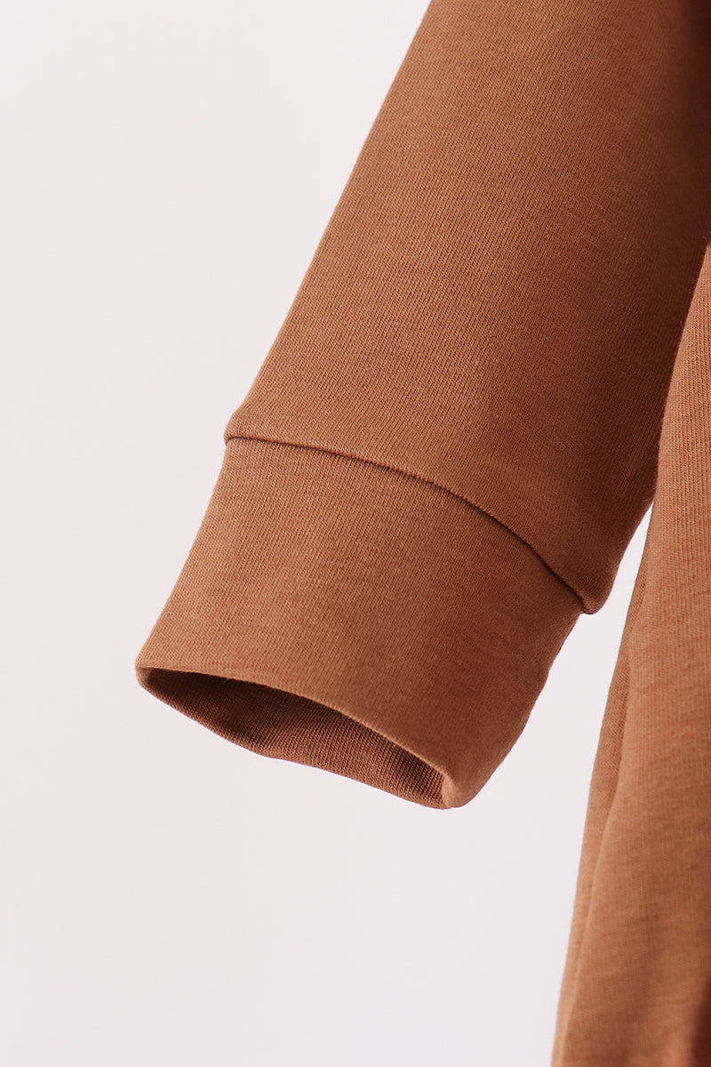 Brown Football French Knot Bubble