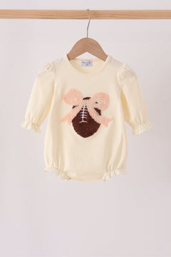 Cream Football French Knot Bubble