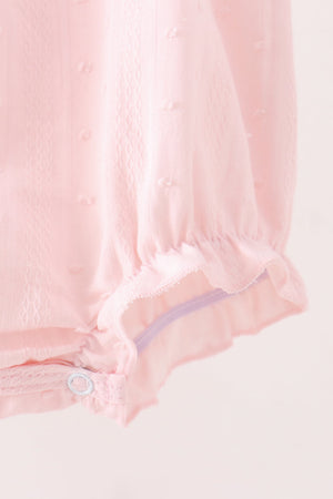 Pink Castle Embroidery Jacquard Bubble