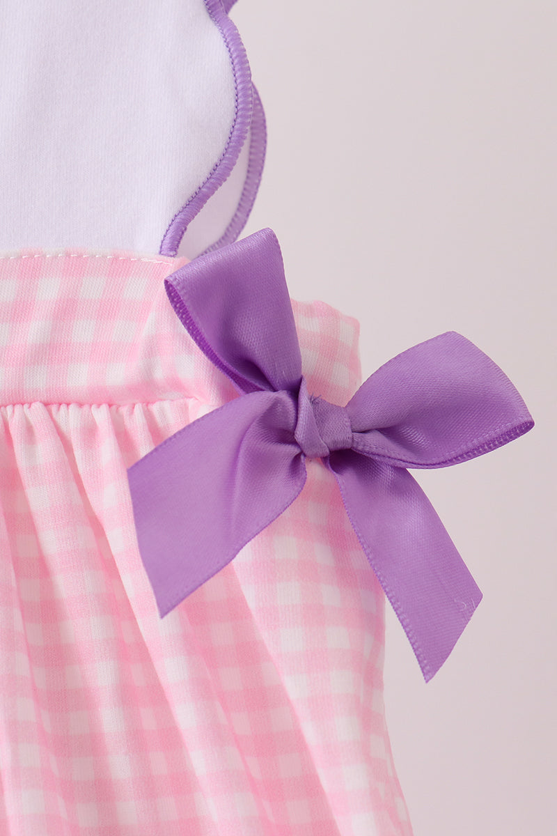 Pink Puppy Pumpkin Applique Dress