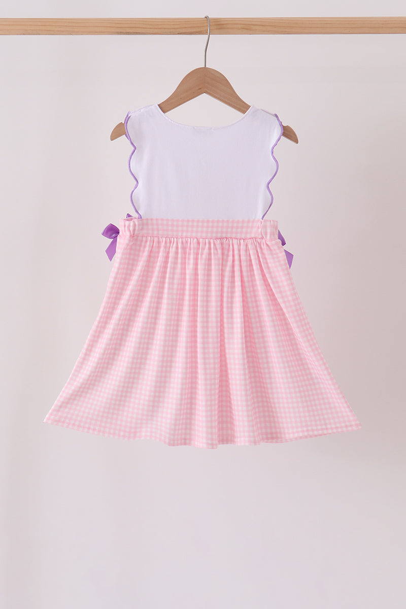 Pink Puppy Pumpkin Applique Dress